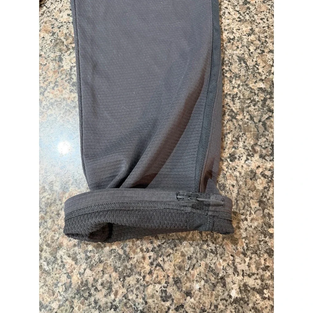 Nike Therma-FIT Mens Training Pants Gray Grid Fleece Zipper Pockets Large